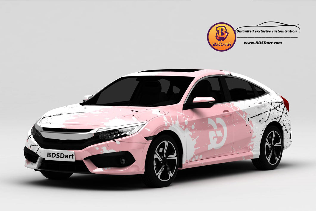 Full Car Wrap Classic-Pinky Fit With Any Cars Vinyl graphics car accessories car stickers Car Decal Car Wrap