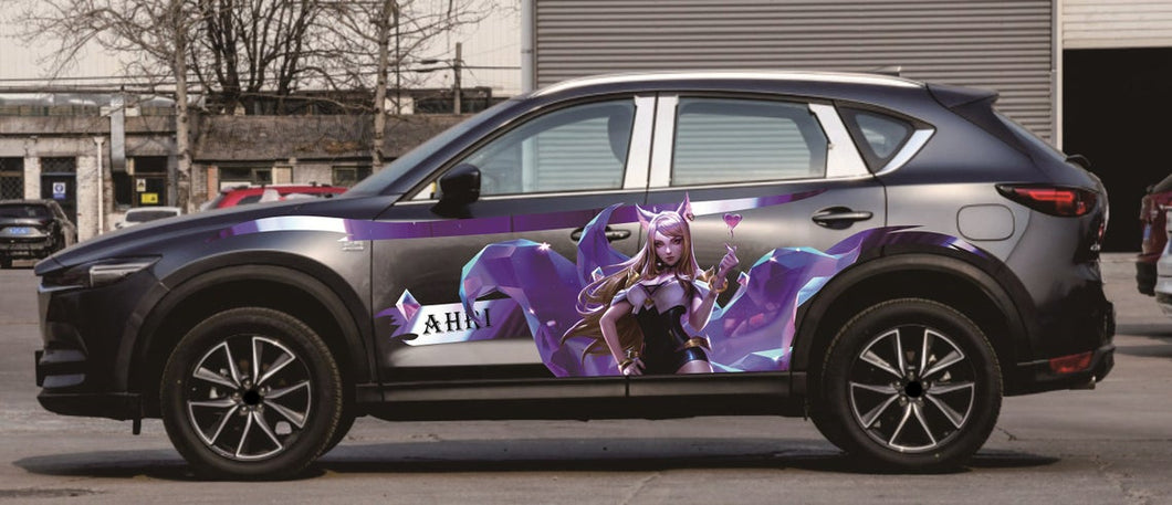 Anime ITASHA League of Legends Ali Car Wrap Door Side Stickers Decal Fit With Any Cars Vinyl graphics car accessories car stickers Car Decal
