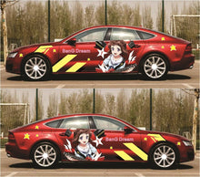 Cargar imagen en el visor de la galería, Anime ITASHA BanG Dream Car Wrap Door Side Stickers Decal Fit With Any Cars Vinyl graphics car accessories car stickers Car Decal
