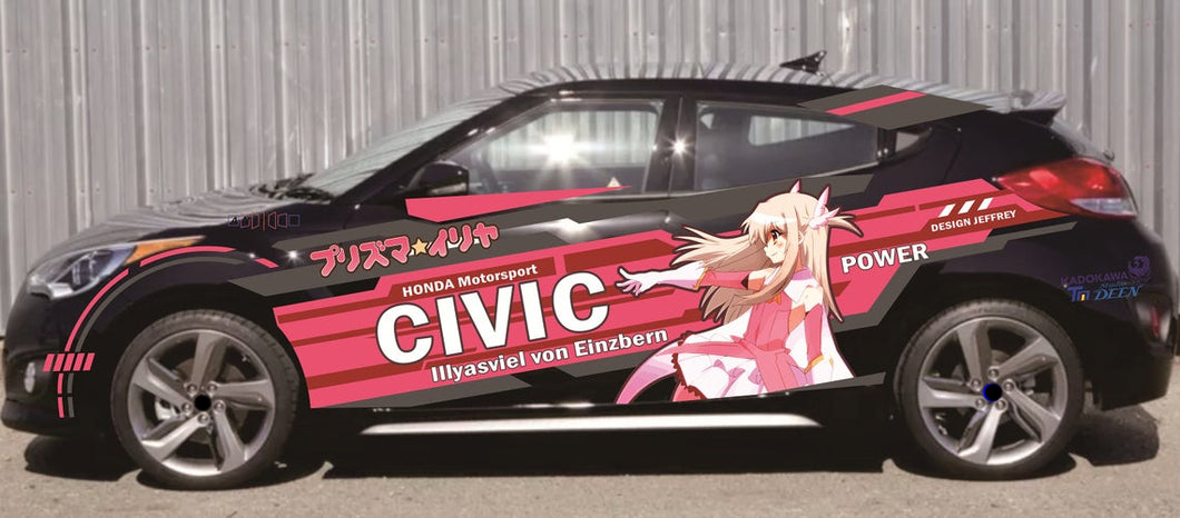 Anime ITASHA EVA Car Wrap Door Side Stickers Decal Fit With Any Cars Vinyl graphics car accessories car stickers Car Decal