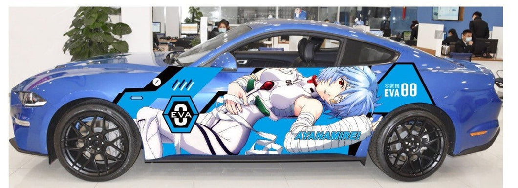 Anime ITASHA EVA Car Wrap Door Side Fit Any Cars Vinyl graphics car stickers Car Decal