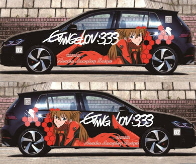 Anime ITASHA EVA Car Wrap Door Side Stickers Decal Fit With Any Cars Vinyl graphics car accessories car stickers Car Decal