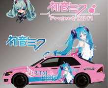 Load image into Gallery viewer, Anime ITASHA Hatsune Miku Car Wrap Door Side Stickers Decal Fit With Any Cars Vinyl graphics car accessories car stickers Car Decal
