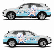 Load image into Gallery viewer, Anime ITASHA Gawr Gura  Car Wrap Door Side Stickers Decal Fit With Any Cars Vinyl graphics car accessories car stickers Car Decal
