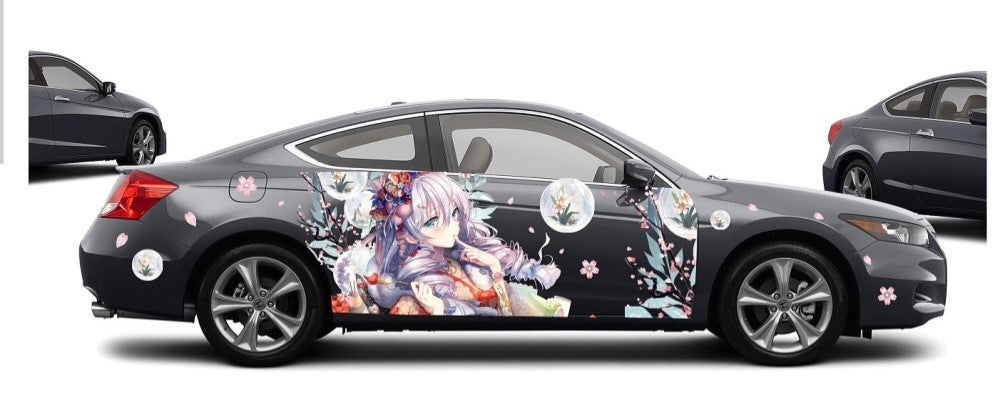 Japanese Itasha Car Decorated by a Vinyl Wrap Illustration of Manga and  Anime Idol Character. Editorial Stock Image - Image of character, music:  267611604