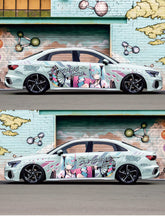 Cargar imagen en el visor de la galería, Anime ITASHA Hatsune Miku X Racing Car Wrap Door Side Stickers Decal Fit With Any Cars Vinyl graphics car accessories car stickers Car Decal

