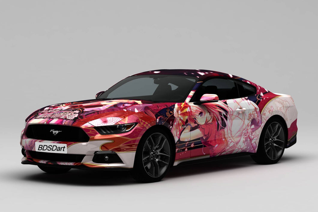 Anime Itasha Sen no Hatou, Tsukisome no Kouki Full Car Wrap Fit With Any Cars Vinyl graphics car accessories car stickers Car Decal Car Wrap