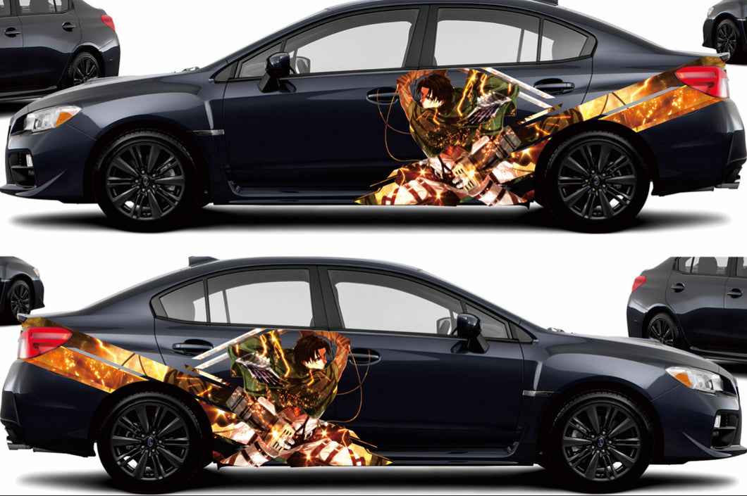 Custom design for 2015 Subaru WRX dark grey both sides