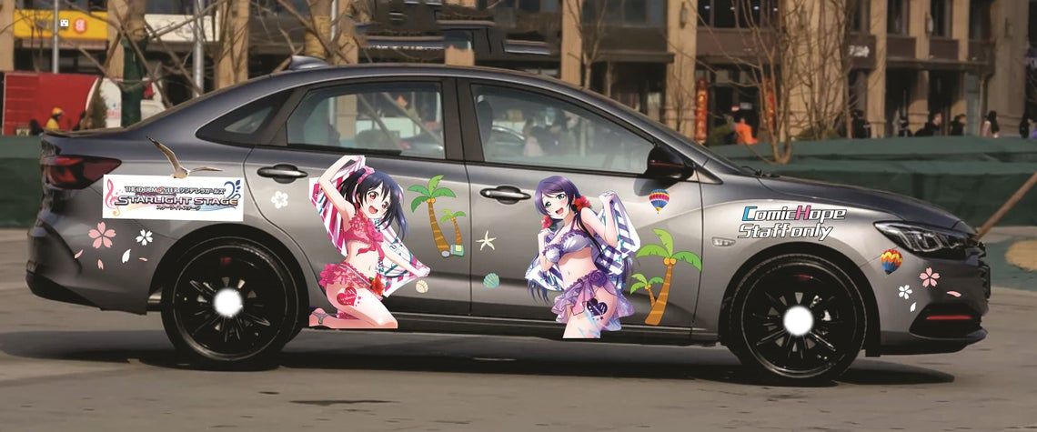 Anime ITASHA Japanese Girl Car Wrap Door Side Stickers Decal Fit With –  BDSDart